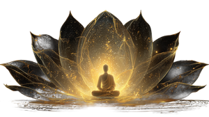 Meditating Monk Lotus Vinyl Car Decal Sticker – Waterproof & UV-Resistant 2.72"