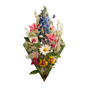 Diamond Wildflower Bouquet Vinyl Car Decal Sticker – Waterproof & UV-Resistant 3.4133333333333336"