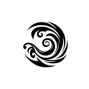 Stormy Wave Icon Vinyl Car Decal Sticker – Waterproof & UV-Resistant 3.4133333333333336"