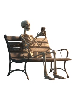 Skeleton On Phone V2 Vinyl Car Decal Sticker – Waterproof & UV-Resistant 4.0"
