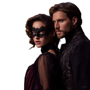 Mysterious Aristocratic Couple Vinyl Car Decal Sticker – Waterproof & UV-Resistant 3.4133333333333336"