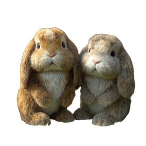Lop-Eared Rabbits Vinyl Car Decal Sticker – Waterproof & UV-Resistant 3.4133333333333336"