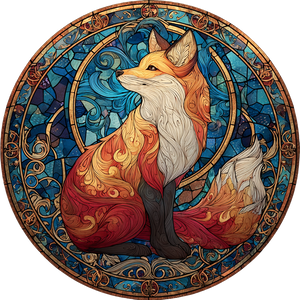 Elegant Fox Illustration Vinyl Car Decal Sticker – Waterproof & UV-Resistant 3.4133333333333336"