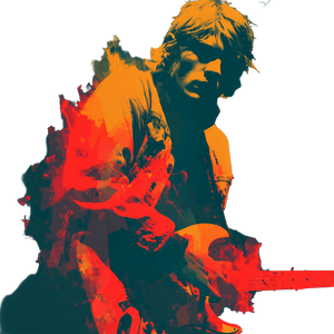 Kurt Cobain Abstract Vinyl Car Decal Sticker – Waterproof & UV-Resistant 3.4133333333333336"