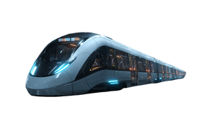 Futuristic Smart Train Vinyl Car Decal Sticker – Waterproof & UV-Resistant 5.4