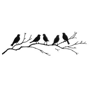 Bird Silhouette Art Vinyl Car Decal Sticker – Waterproof & UV-Resistant 6.826666666666667"