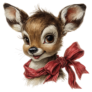 Cute Christmas Reindeer V3 Vinyl Car Decal Sticker – Waterproof & UV-Resistant 6.826666666666667"