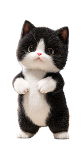 Chibi Tuxedo Kitten Vinyl Car Decal Sticker – Waterproof & UV-Resistant 4.8533333333333335"