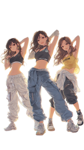Anime Dancers Practicing Vinyl Car Decal Sticker – Waterproof & UV-Resistant 9.706666666666667"