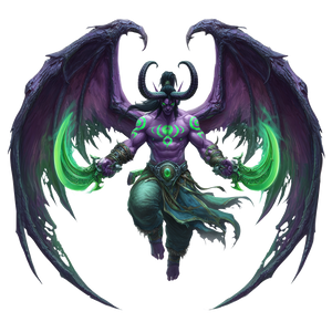 Q-Version Illidan Vinyl Car Decal Sticker – Waterproof & UV-Resistant 3.4133333333333336"