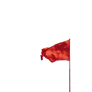 Red Flag Fluttering Vinyl Car Decal Sticker – Waterproof & UV-Resistant 6.826666666666667"