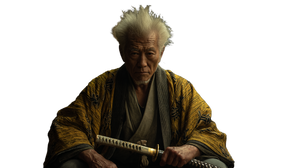 Elderly Swordsman Mentor Vinyl Car Decal Sticker – Waterproof & UV-Resistant 5.4