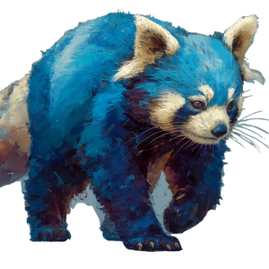 Blue Red Panda V2 Vinyl Car Decal Sticker – Waterproof & UV-Resistant 3.4133333333333336"