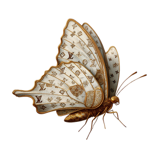 Lv Butterfly Painting Vinyl Car Decal Sticker – Waterproof & UV-Resistant 3.4133333333333336"