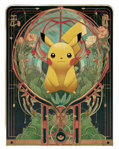 Art Deco Pikachu Vinyl Car Decal Sticker – Waterproof & UV-Resistant 8.0"