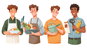 Happy Cooking Boys Vinyl Car Decal Sticker – Waterproof & UV-Resistant 2.72"
