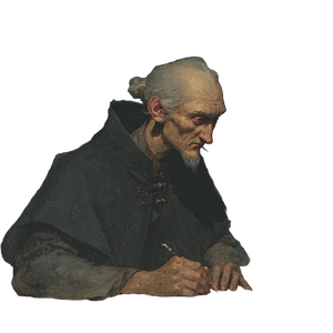 Medieval Scholar Portrait V2 Vinyl Car Decal Sticker – Waterproof & UV-Resistant 3.4133333333333336"