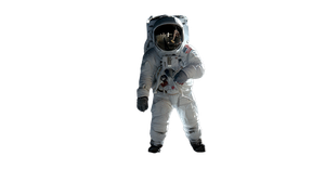 Astronaut On Moon V38 Vinyl Car Decal Sticker – Waterproof & UV-Resistant 2.72"
