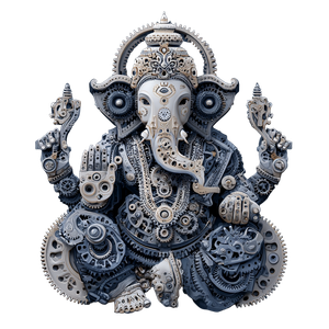 Gear Ganesha Illustration Vinyl Car Decal Sticker – Waterproof & UV-Resistant 6.826666666666667"