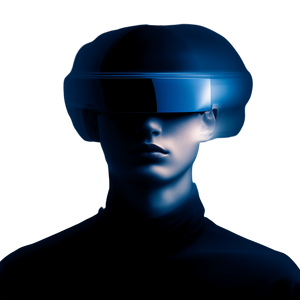 Futuristic Portrait Visor Vinyl Car Decal Sticker – Waterproof & UV-Resistant 6.826666666666667"