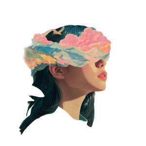 Dreaming Goddess Portrait Vinyl Car Decal Sticker – Waterproof & UV-Resistant 6.826666666666667"