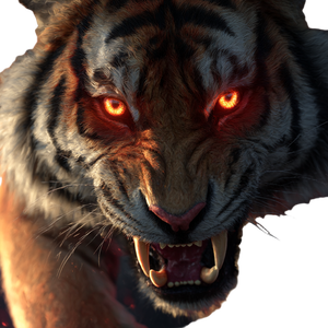 Majestic Tiger Painting V3 Vinyl Car Decal Sticker – Waterproof & UV-Resistant 6.826666666666667"