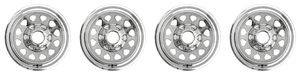 4x Upgrade Your Wheels with Chrome Snap-On Wheel Skins | 17 Inch, Set of 4 4x Upgrade Your Wheels with Chrome Snap-On Wheel Skins | 17 Inch, Set of 4