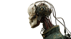 Cyborg Head Anatomy Vinyl Car Decal Sticker – Waterproof & UV-Resistant 5.4