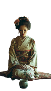 Japanese Woman Tea Vinyl Car Decal Sticker – Waterproof & UV-Resistant 4.8533333333333335"