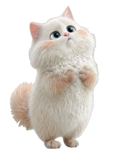Fluffy Pixar Cat V3 Vinyl Car Decal Sticker – Waterproof & UV-Resistant 8.213333333333333"