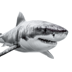 Shark Turning Vinyl Car Decal Sticker – Waterproof & UV-Resistant 3.4133333333333336"