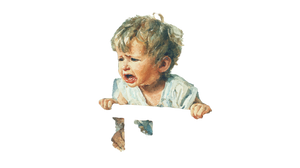 Crying Child Close-Up Vinyl Car Decal Sticker – Waterproof & UV-Resistant 2.72"