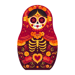 Fusion Matryoshka Doll Vinyl Car Decal Sticker – Waterproof & UV-Resistant 3.4133333333333336"