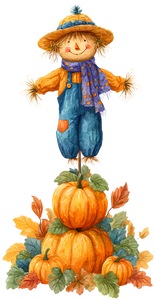 Cute Scarecrow Illustration Vinyl Car Decal Sticker – Waterproof & UV-Resistant 5.01333333333333