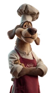 Dog Chef Mascot Vinyl Car Decal Sticker – Waterproof & UV-Resistant 4.8533333333333335"