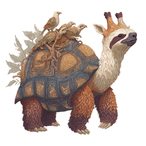 Sloth-Giraffe-Tortoise Hybrid Vinyl Car Decal Sticker – Waterproof & UV-Resistant 3.4133333333333336"