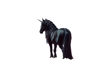 Majestic Black Unicorn V2 Vinyl Car Decal Sticker – Waterproof & UV-Resistant 6.1866666666666665"