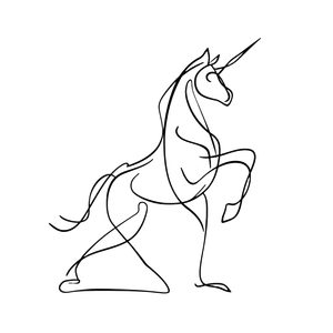 Picasso Unicorn Drawing Vinyl Car Decal Sticker – Waterproof & UV-Resistant 6.826666666666667"