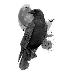 Gothic Crow Tattoo V4 Vinyl Car Decal Sticker – Waterproof & UV-Resistant 3.4133333333333336"