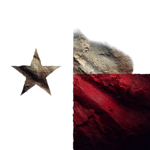 Texas Flag V2 Vinyl Car Decal Sticker – Waterproof & UV-Resistant 3.4133333333333336"