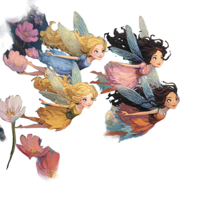 Four Flying Fairies Vinyl Car Decal Sticker – Waterproof & UV-Resistant 6.826666666666667"