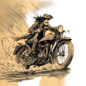 Soaked Vintage Biker Vinyl Car Decal Sticker – Waterproof & UV-Resistant 6.826666666666667"