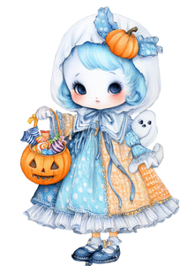 Cute Ghost With Pumpkin Vinyl Car Decal Sticker – Waterproof & UV-Resistant 4.266666666666667"