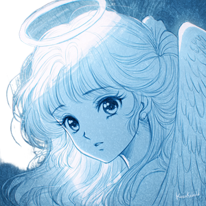 Angel Anime Girl V3 Vinyl Car Decal Sticker – Waterproof & UV-Resistant 3.4133333333333336"