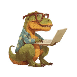 Coding T-Rex Vinyl Car Decal Sticker – Waterproof & UV-Resistant 3.4133333333333336"