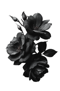 Dark Romance Flower Vinyl Car Decal Sticker – Waterproof & UV-Resistant 8.96"
