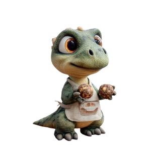 Cooking Dinosaur Chef Vinyl Car Decal Sticker – Waterproof & UV-Resistant 3.4133333333333336"