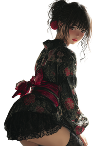 Anime Maid Illustration Vinyl Car Decal Sticker – Waterproof & UV-Resistant 8.213333333333333"