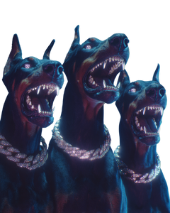 Angry Diamond Dobermans Vinyl Car Decal Sticker – Waterproof & UV-Resistant 8.0"