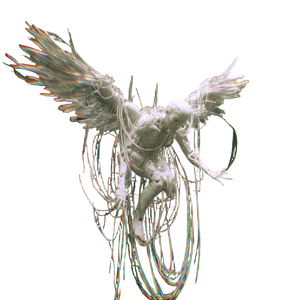 Cyborg Server Angel Vinyl Car Decal Sticker – Waterproof & UV-Resistant 3.4133333333333336"